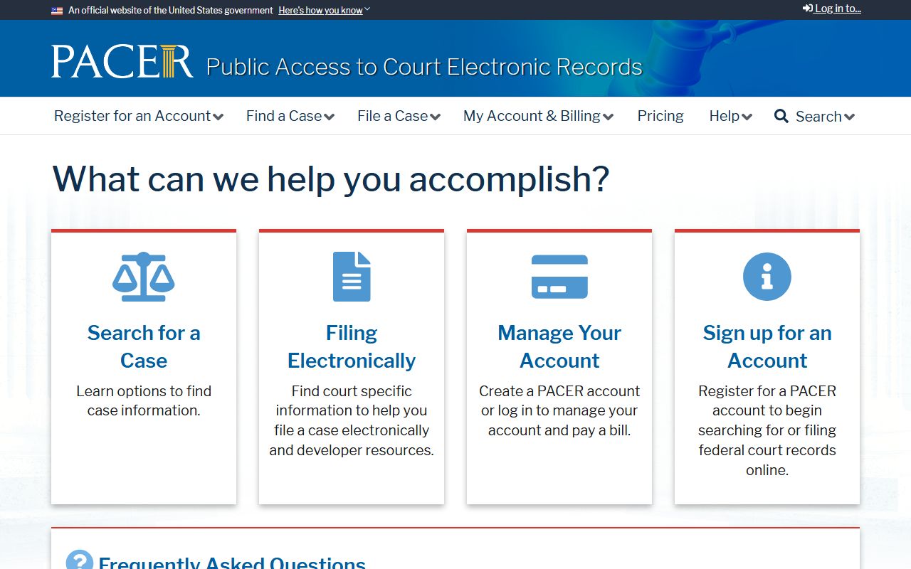 Calvert County Circuit Court records compared with PACER federal records